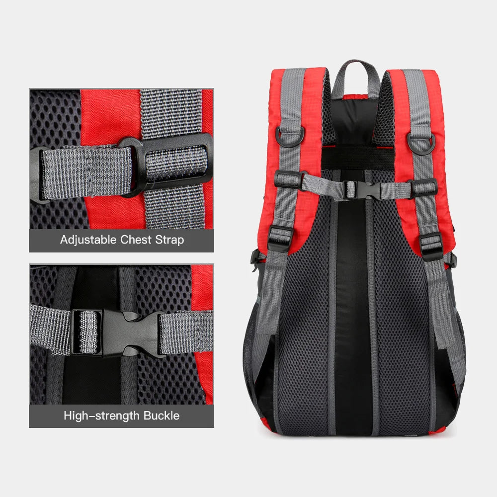 Mochila de Senderismo 40L Impermeable Ligera Hombre y Mujer
