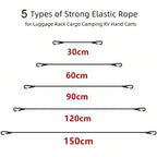Corde élastique d'extérieur 30-150CM avec crochet noir