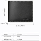 Portefeuille court en cuir pour homme - porte-cartes fin