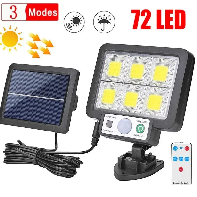 Lámpara Solar LED de Pared con Sensor de Movimiento