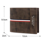 Portefeuille Fin en Cuir PU pour Homme / Option de Graver un Nom