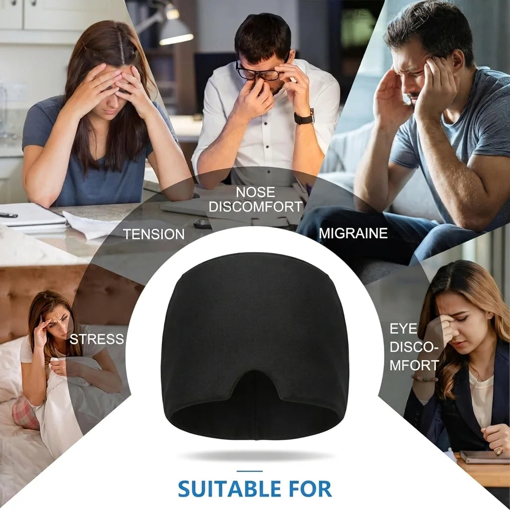 Gorro de Gel Frío Para Alivio de Migraña Máscara de Ojos