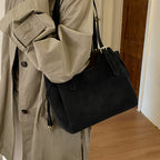 Sac fourre-tout en daim pour femme Rétro Minimaliste
