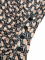 Robe sans manches florale col en V taille haute
