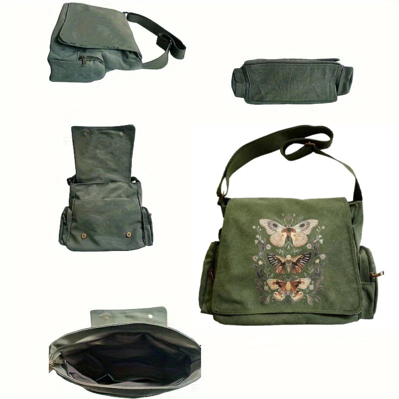 Bolso Mensajero Vintage para Mujer de Lona