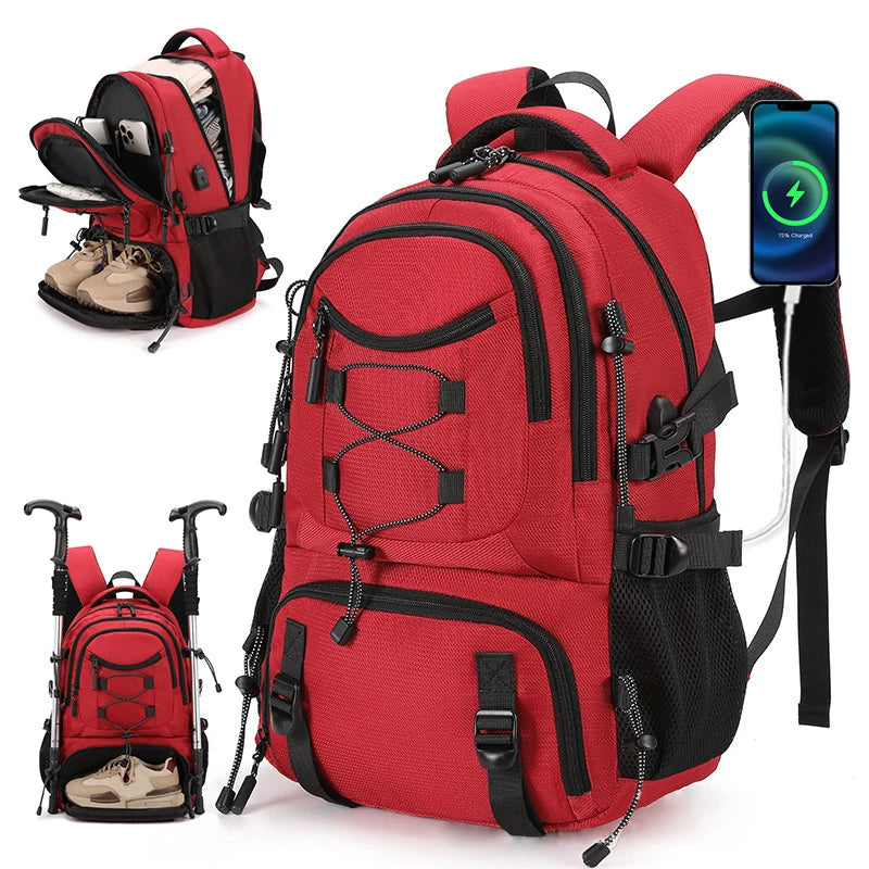 Mochila con Puerto USB Ligera Senderismo /Camping