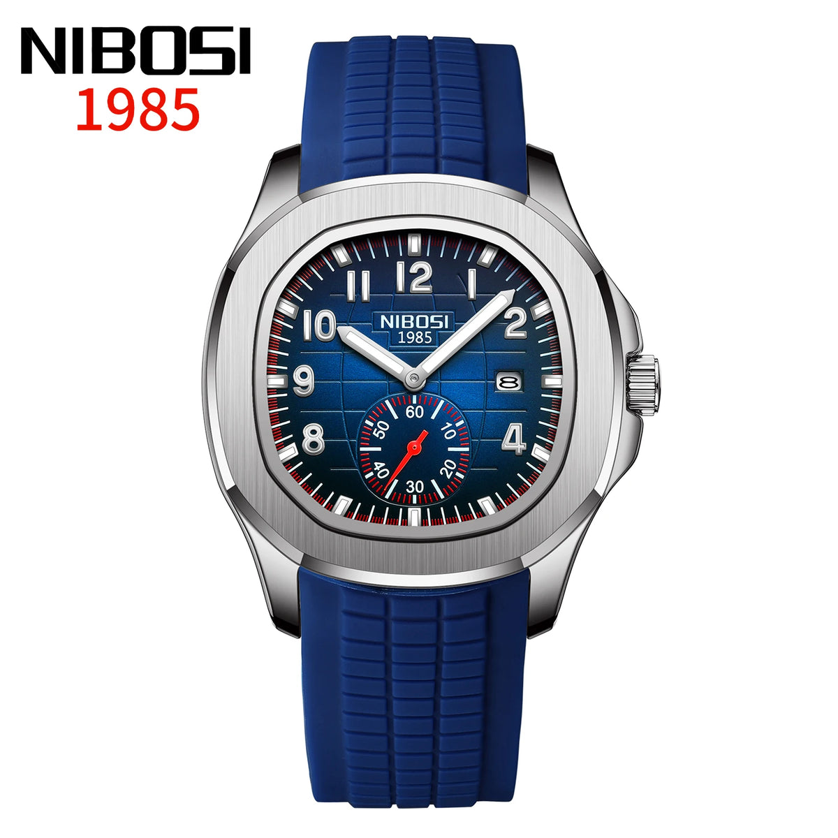 Reloj de Cuarzo NIBOSI AQUANAUT 2653 Para Hombre, Resistente al Agua, Luminoso con Fecha Automática