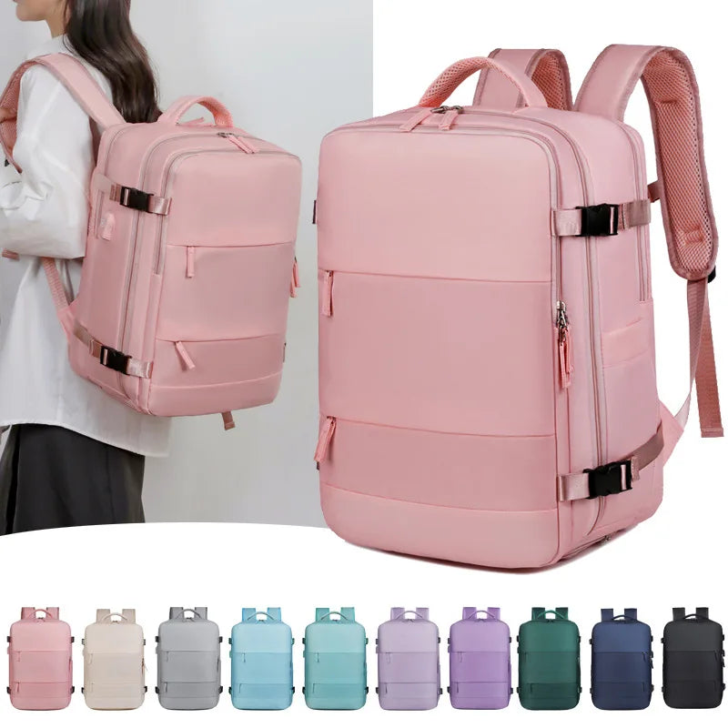 Mochila Unisex Viaje Negocios Laptop 16" Gran Capacidad