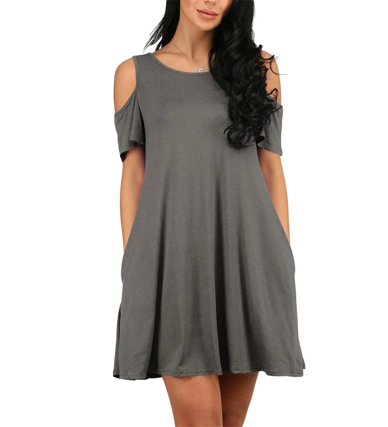 Elegant Vintage Off-the-Shoulder Party Dress