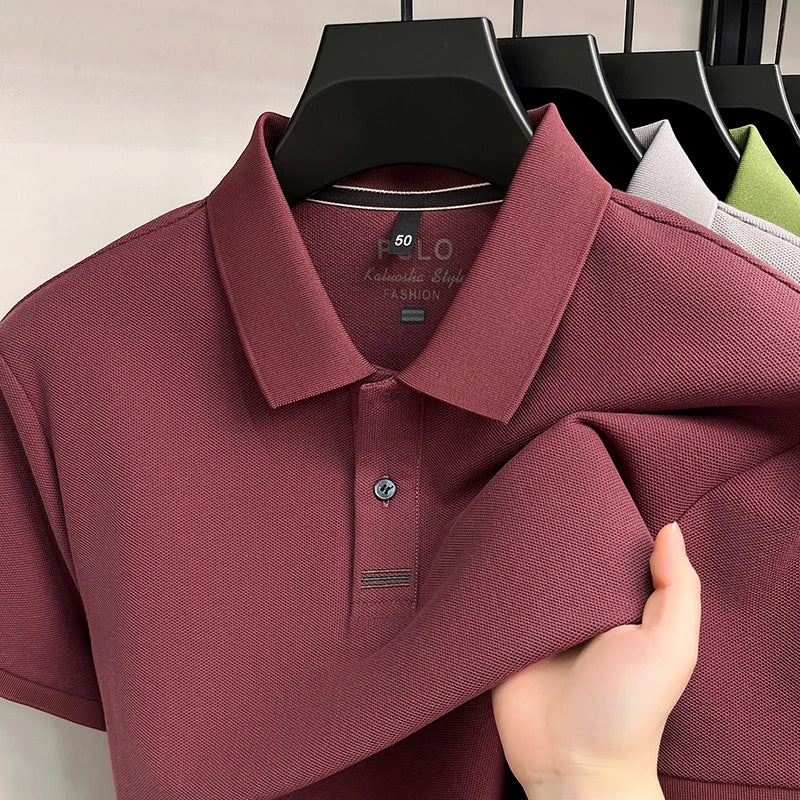 Polo 100% Algodón para Hombre Manga Corta Transpirable