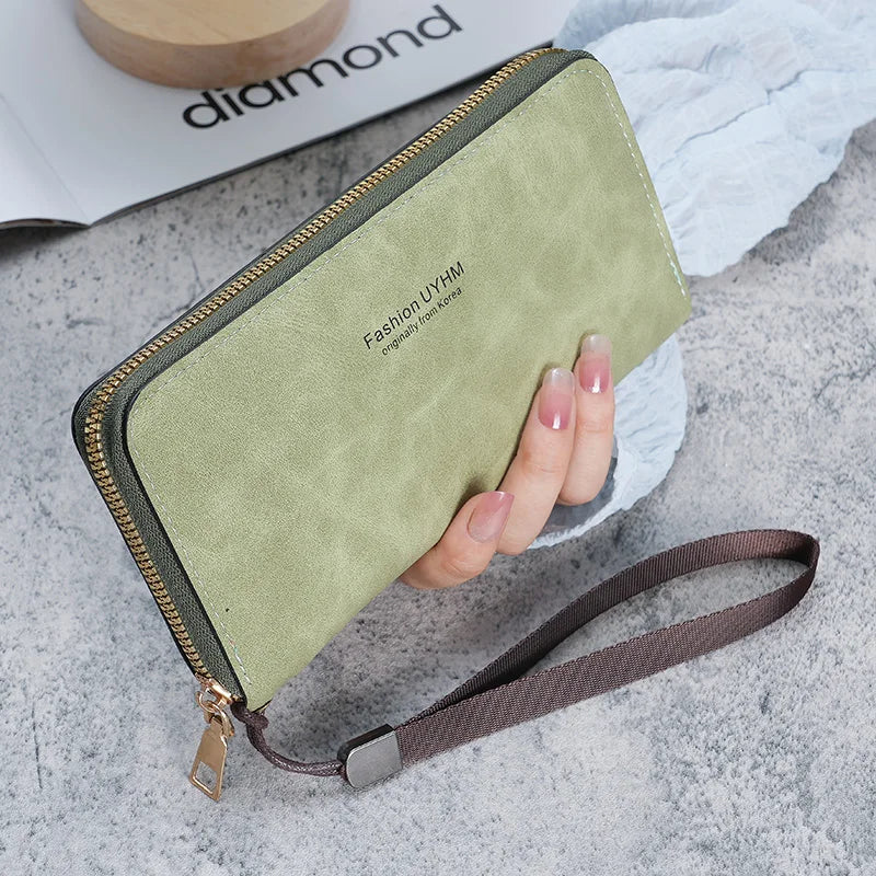 Cartera Larga Para Mujer Estilo Coreano Multifunción