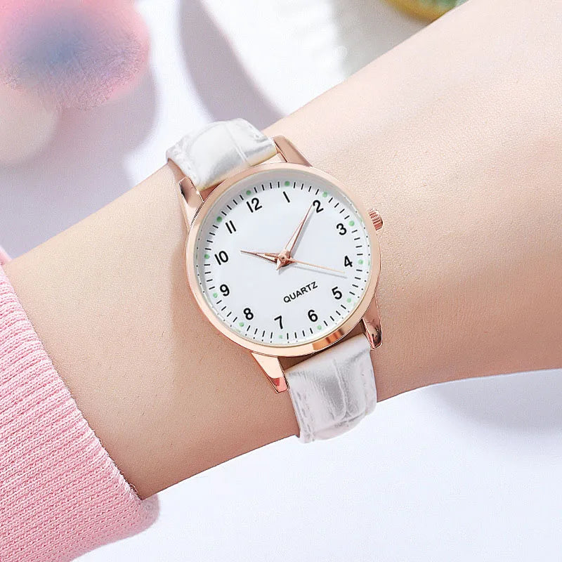 Reloj de Cuero Mujer Moda Luminous