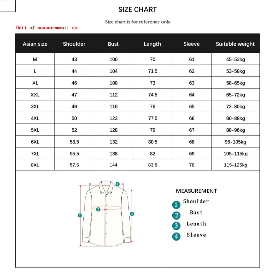 Camisa Hombre Talla Grande Manga Larga Negocios