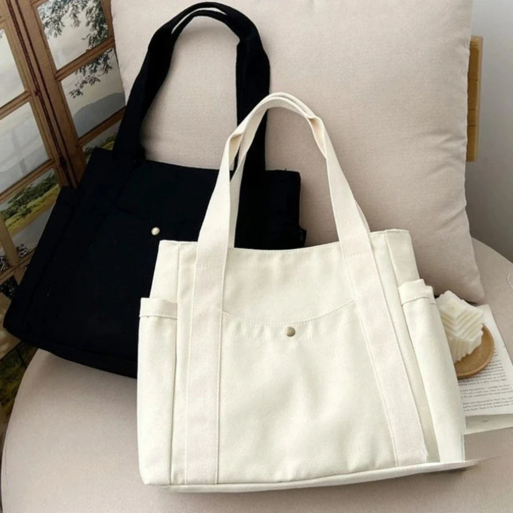Large Capacity Canvas Bag for Work and Shopping