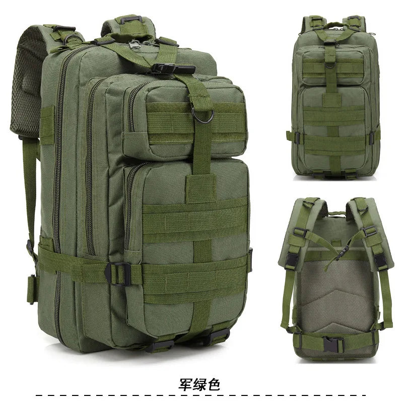 Mochila Estilo Militar 30L Impermeable Oxford Camping Senderismo