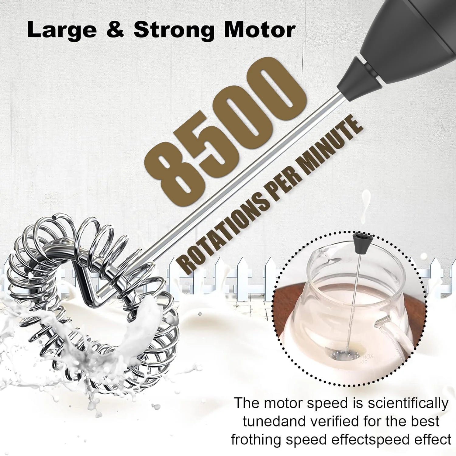 Mini Mesclador de Leche y Cafe