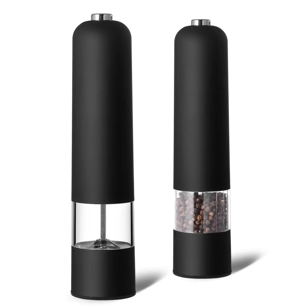 Set de Molinillos Eléctricos de Pimienta y Sal /Un botón