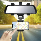 Support de Téléphone 360° pour Voiture avec Clip pour Rétroviseur