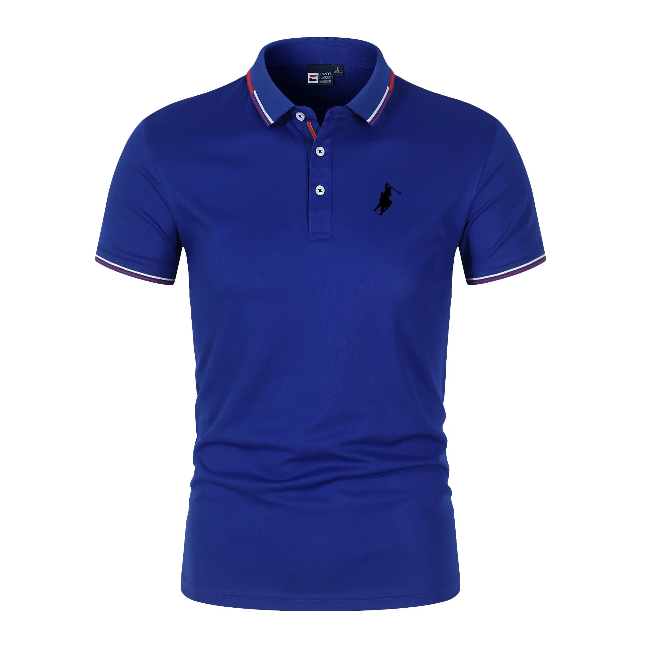 Polo de Manga Corta para Hombre Color Sólido Casual
