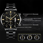 Montre Quartz Acier Inoxydable Mode et Luxe Hommes