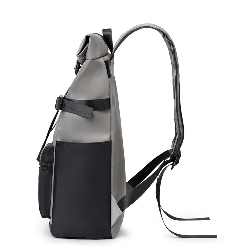 Mochila Roll-Top Unisex Casual Minimalista