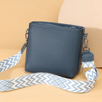 Sac bandoulière en cuir pour femme avec large lanière