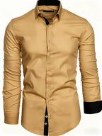 Chemise Slim Fit Homme Manches Longues Bureau/Affaires