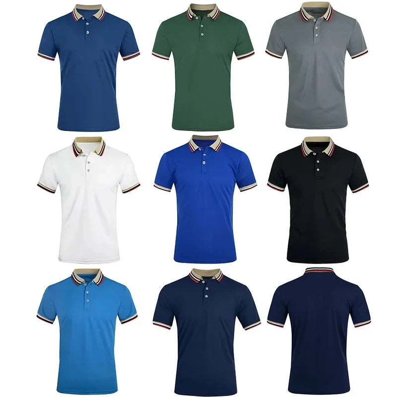 Polo Casual de Hombre Algodón Transpirable Manga Corta