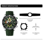 Reloj NAVIFORCE 8038 Deportivo Para Hombre con Cronógrafo y Manecillas Luminosas