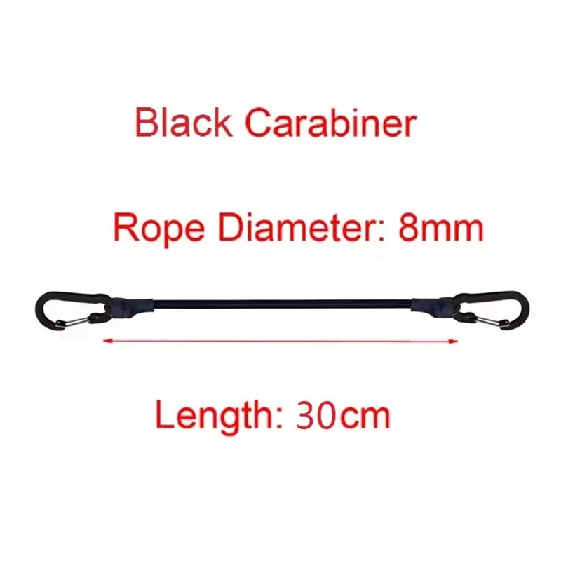 Cuerda Elástica Para Exteriores 30-150CM con Gancho Negro