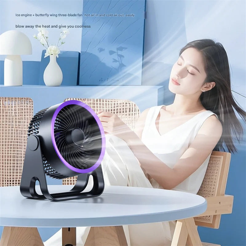 Ventilador Eléctrico Inalámbrico 4000mAh Portátil Escritorio