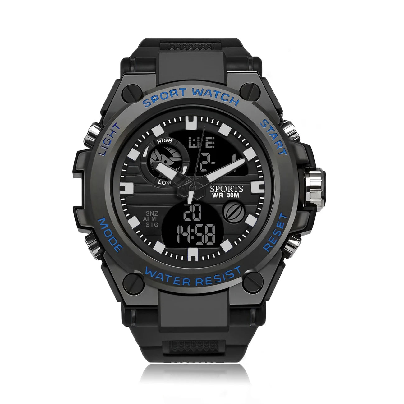 Multifunctional LED Dual Display Watch