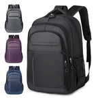Sac à dos Oxford Homme Étudiant Grande Capacité Couleur Unie