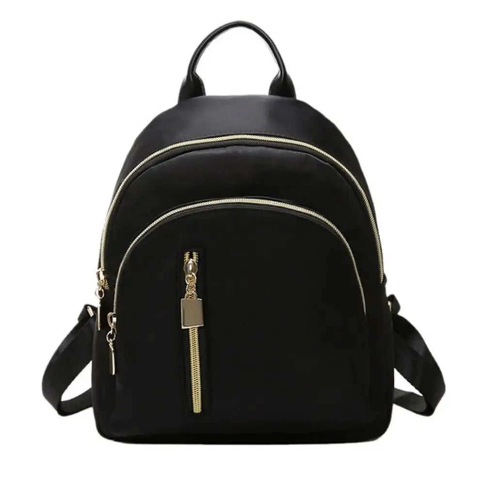 Mini Mochila Nylon Mujer Moda Multifuncional Negro