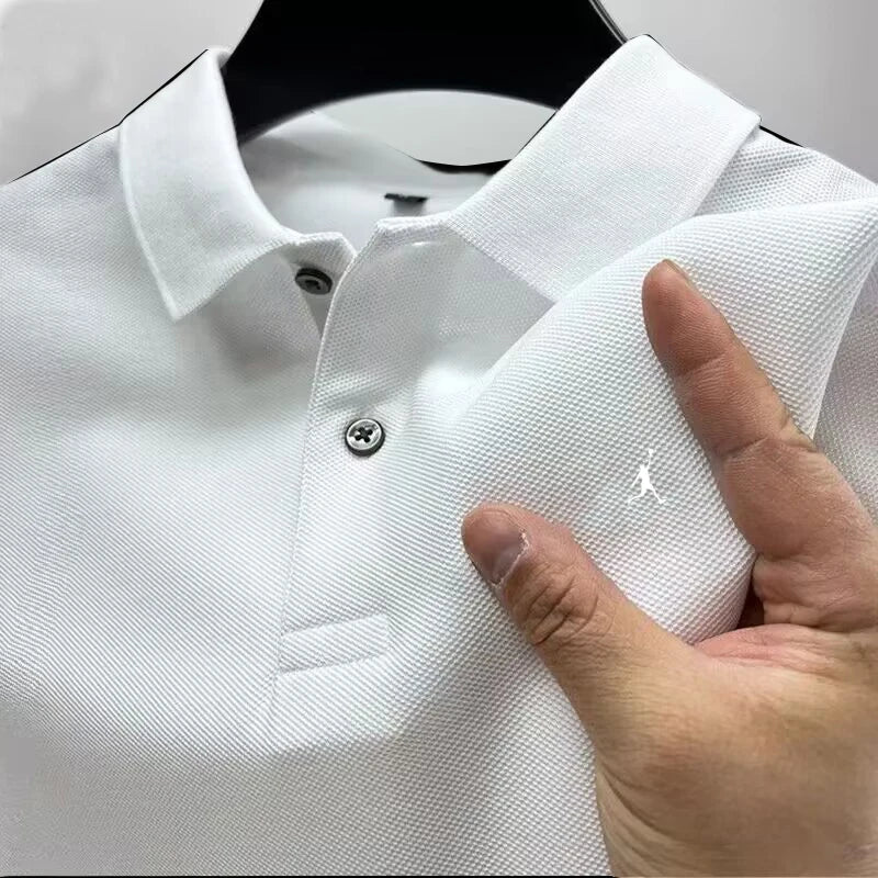 Polo Manga Corta con Cuello Casual y Negocios