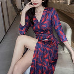 Robe longue pour femme en dentelle florale, élégante, pour la plage ou les loisirs