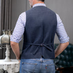 Gilet de Costume Homme Col en V Affaires