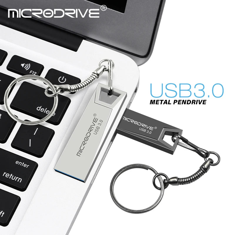 Memoria USB 3.0 Mini Metal Impermeable con Llavero