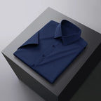 Camisa Hombre Manga Corta Color Sólido Anti arrugas