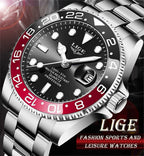 Montre LIGE LG10051 Acier Inoxydable Lumineuse et Résistante à l'Eau