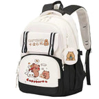 Sac à dos Capybara Cartoon Femme Nylon Ultra-léger Scolaire