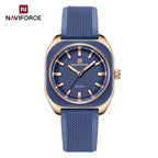 Reloj de Cuarzo NAVIFORCE NF5061 Para Mujer con Esfera Poligonal, Correa de Silicona
