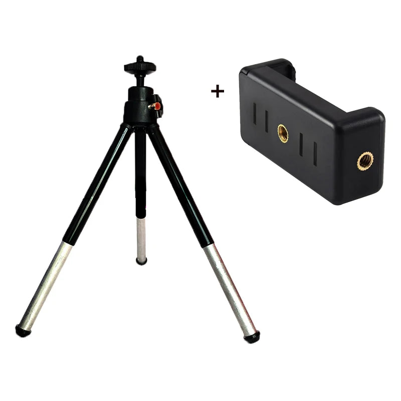 Mini Trípode de Mesa para Celular y Cámara con Clip Holder