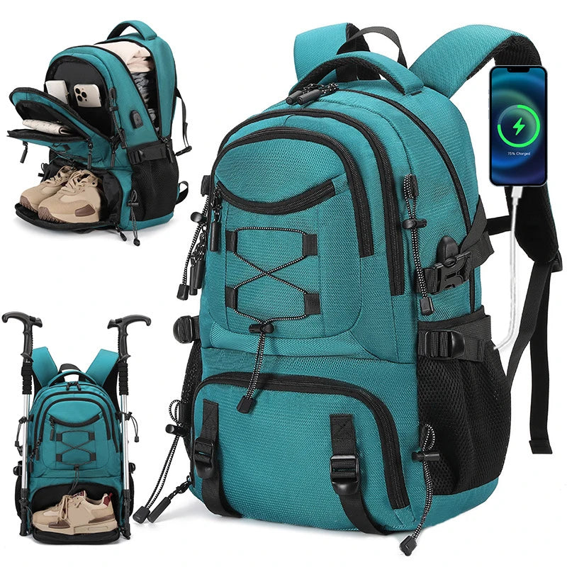 Mochila con Puerto USB Ligera Senderismo /Camping