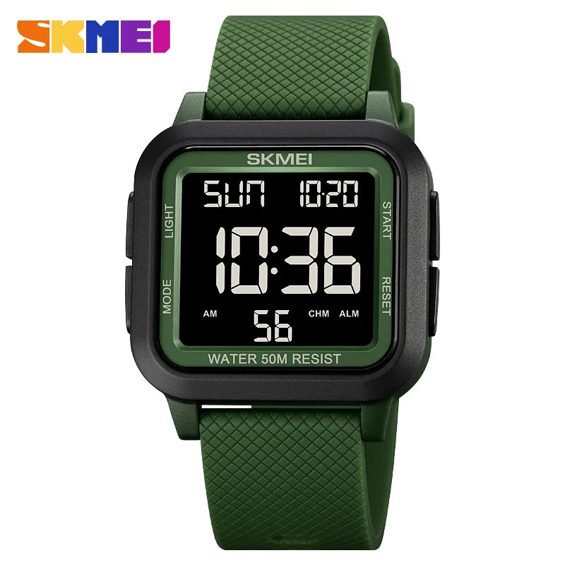 Reloj SKMEI 1894 Deportivo Digital Estilo Militar Para Hombre, Pantalla LED y Cierre de Hebilla