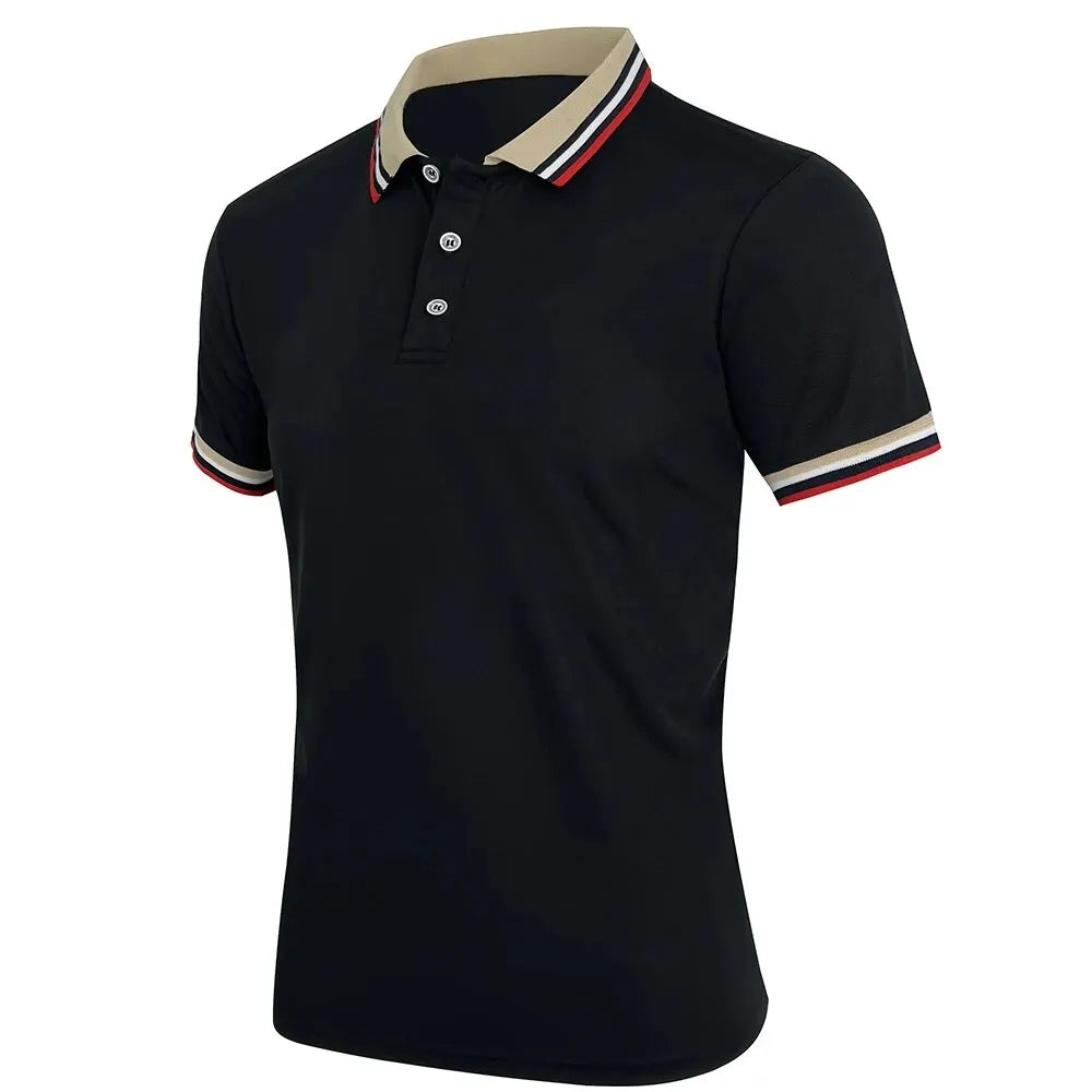 Polo Casual de Hombre Algodón Transpirable Manga Corta