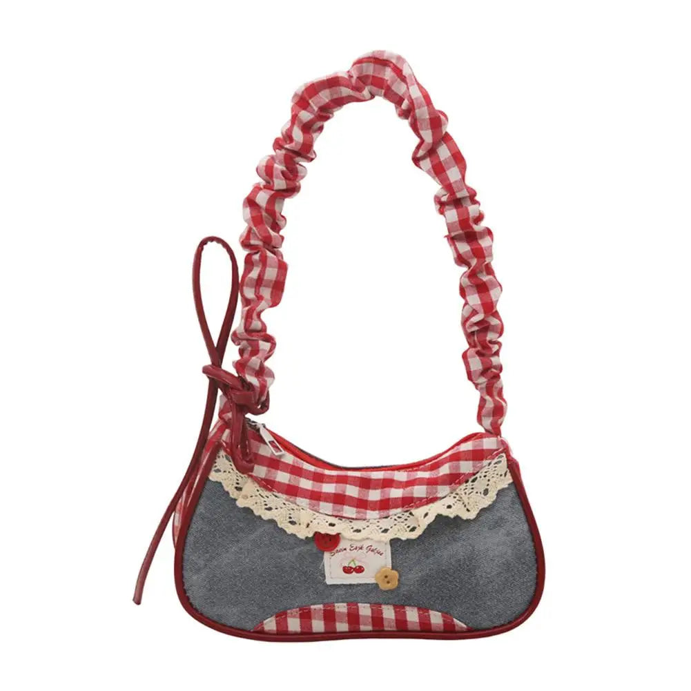 Bolso de Hombro Mujer Cinta de Encaje Escolar