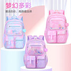 Sac à Dos Scolaire pour Filles avec Multiples Poches