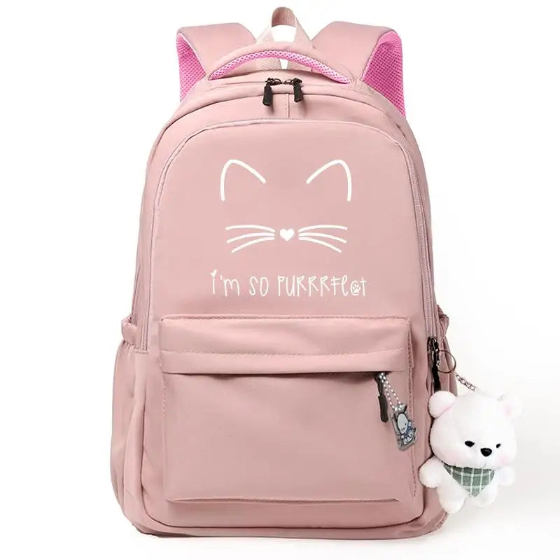 Mochila Diseño de Gato Impermeable
