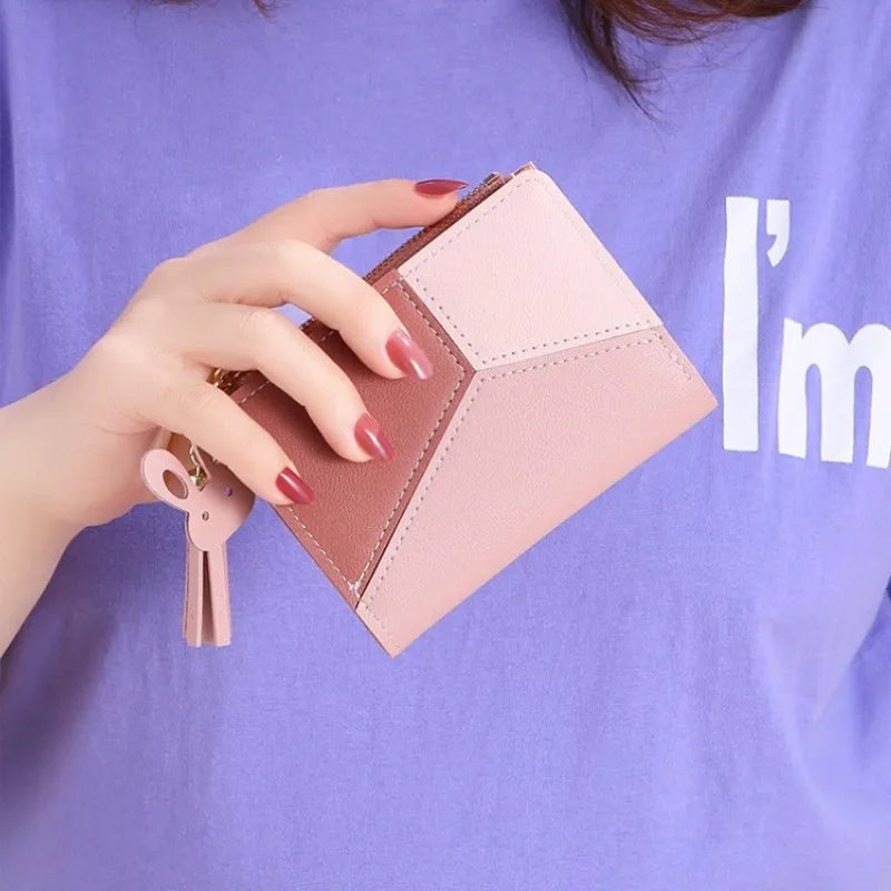 Billetera Compacta Para Mujer con Cremallera, Tarjetero, y Monedero